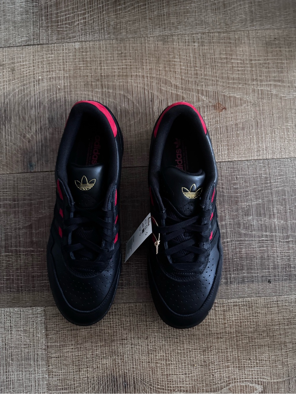 adidas Originals Black Sneakers with Red Accents
